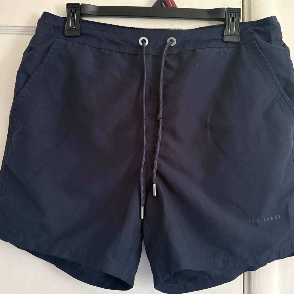 Ted Baker Navy and White Mesh Shorts